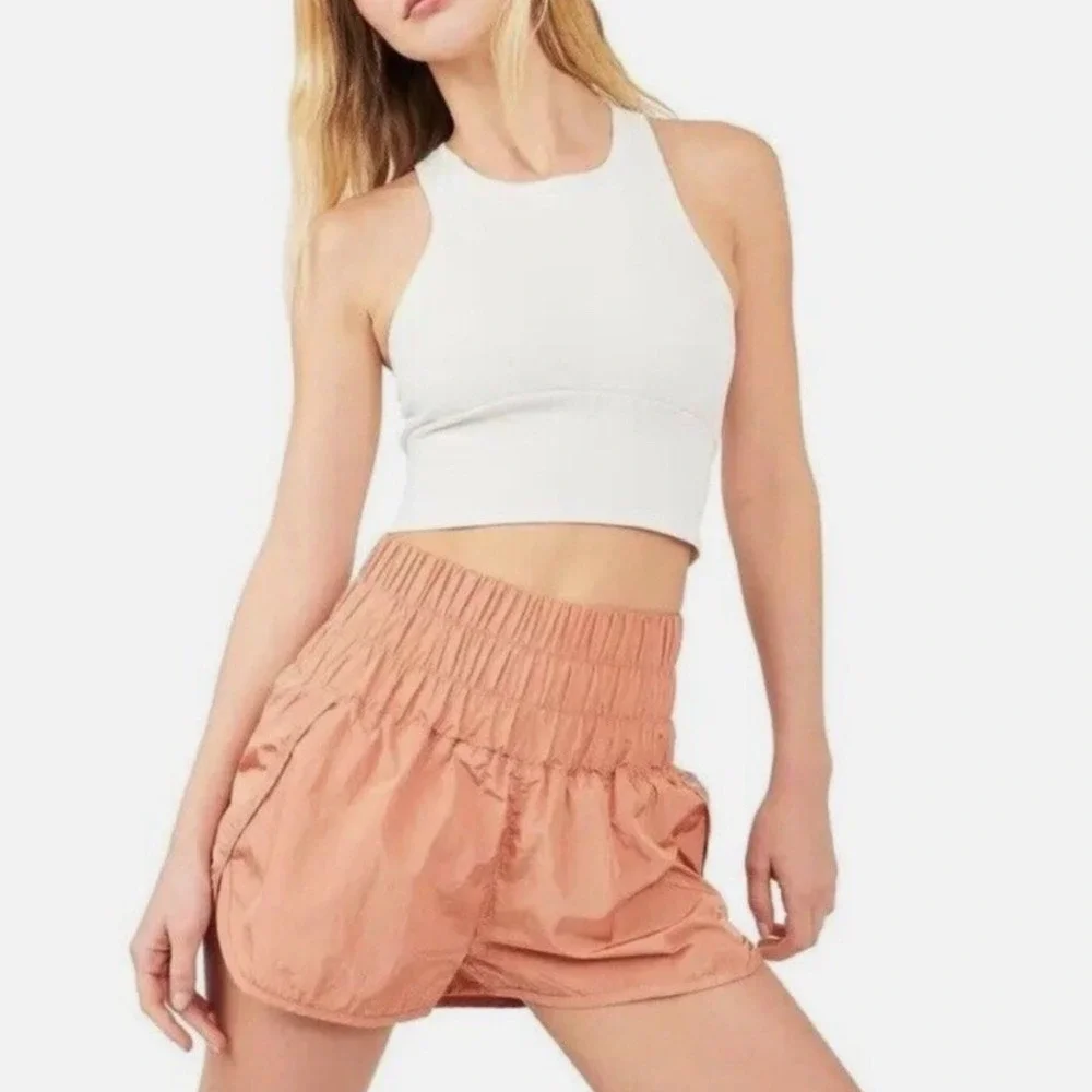 Free People FP Movement The Way Home Shorts Apricot Peach Size M